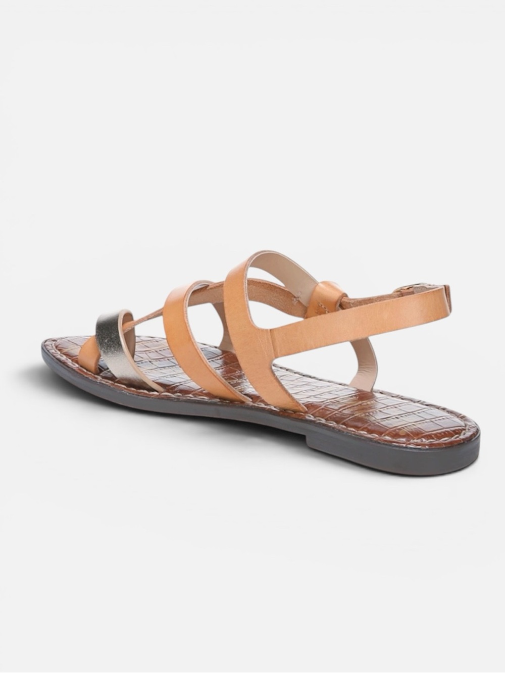 Sam Edelman Gladis Leather Sandal in Tan/Gold Size 8 1/2 - Picture 2 of 10